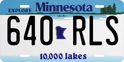MN license plate 640RLS