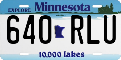 MN license plate 640RLU