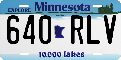 MN license plate 640RLV