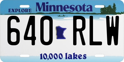 MN license plate 640RLW
