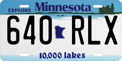 MN license plate 640RLX