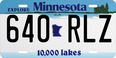 MN license plate 640RLZ