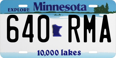 MN license plate 640RMA