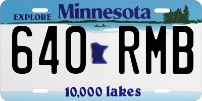 MN license plate 640RMB