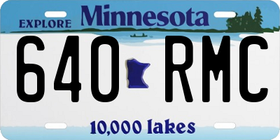 MN license plate 640RMC