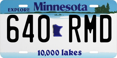 MN license plate 640RMD
