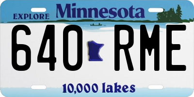MN license plate 640RME