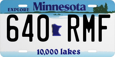 MN license plate 640RMF