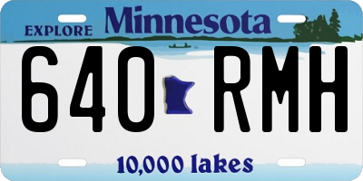 MN license plate 640RMH