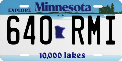 MN license plate 640RMI