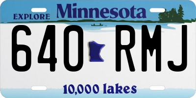 MN license plate 640RMJ