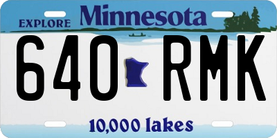 MN license plate 640RMK