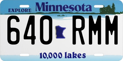 MN license plate 640RMM