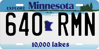 MN license plate 640RMN