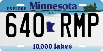 MN license plate 640RMP
