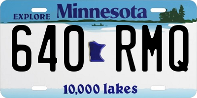 MN license plate 640RMQ
