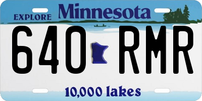 MN license plate 640RMR