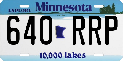 MN license plate 640RRP