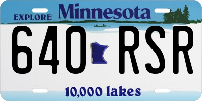 MN license plate 640RSR