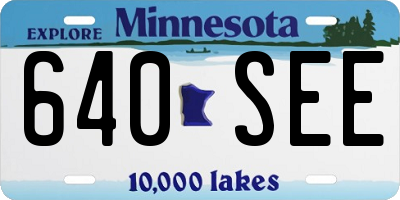 MN license plate 640SEE