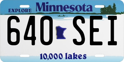 MN license plate 640SEI