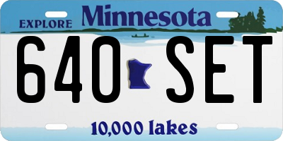 MN license plate 640SET