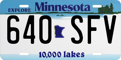 MN license plate 640SFV