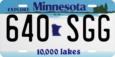 MN license plate 640SGG
