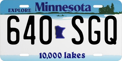 MN license plate 640SGQ