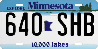 MN license plate 640SHB