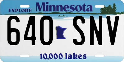 MN license plate 640SNV