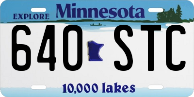 MN license plate 640STC