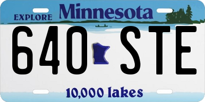 MN license plate 640STE