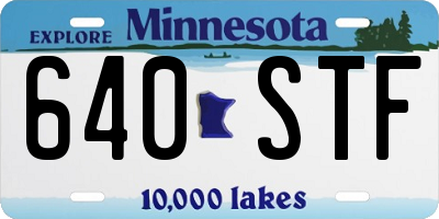 MN license plate 640STF