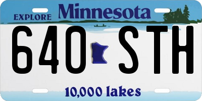 MN license plate 640STH
