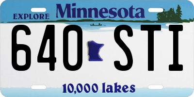 MN license plate 640STI