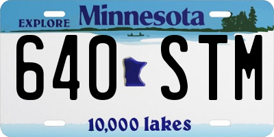 MN license plate 640STM