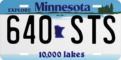 MN license plate 640STS