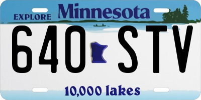 MN license plate 640STV