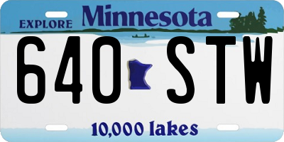 MN license plate 640STW