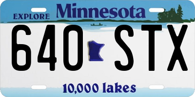 MN license plate 640STX
