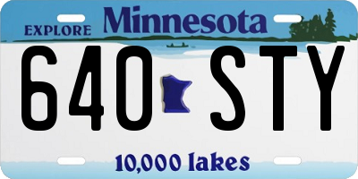 MN license plate 640STY