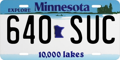 MN license plate 640SUC