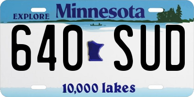 MN license plate 640SUD