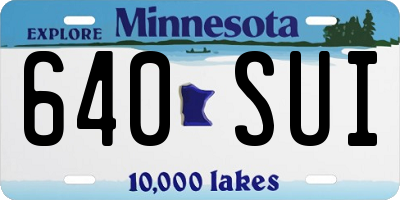 MN license plate 640SUI