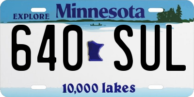 MN license plate 640SUL