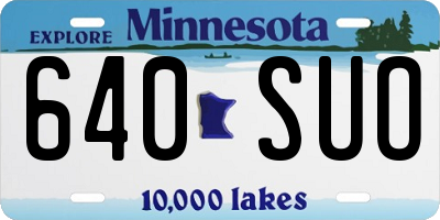 MN license plate 640SUO