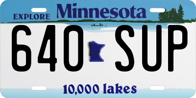 MN license plate 640SUP
