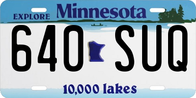 MN license plate 640SUQ