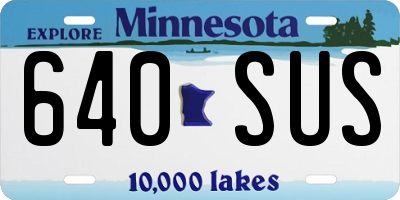 MN license plate 640SUS